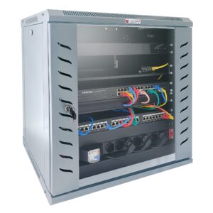 Techly Professional Armadio Rack 19'' a Muro 12 Unità P.600 mm Flat Pack Grigio
