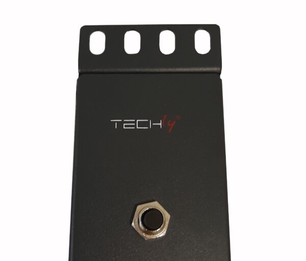 Techly Professional Multipresa a 8 Posti da Rack 19'' con 8 Interruttori Luminosi 1,5U