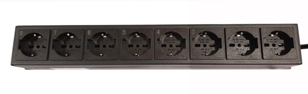 Techly Professional Multipresa a 8 Posti da Rack 19'' con 8 Interruttori Luminosi 1,5U - immagine 5