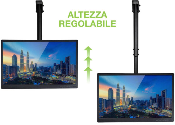 Techly Supporto Telescopico a Soffitto fino a 1,6m per TV LED LCD 23-42'' - immagine 2