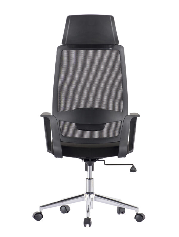 Techly Sedia per Ufficio con Schienale Alto e Base Cromata Nero - immagine 6