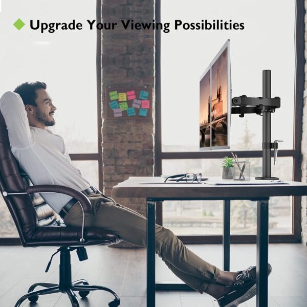 Techly Supporto da Scrivania per 2 Monitor 13-27'' Installazione con Morsetto o Vite Passante - immagine 5