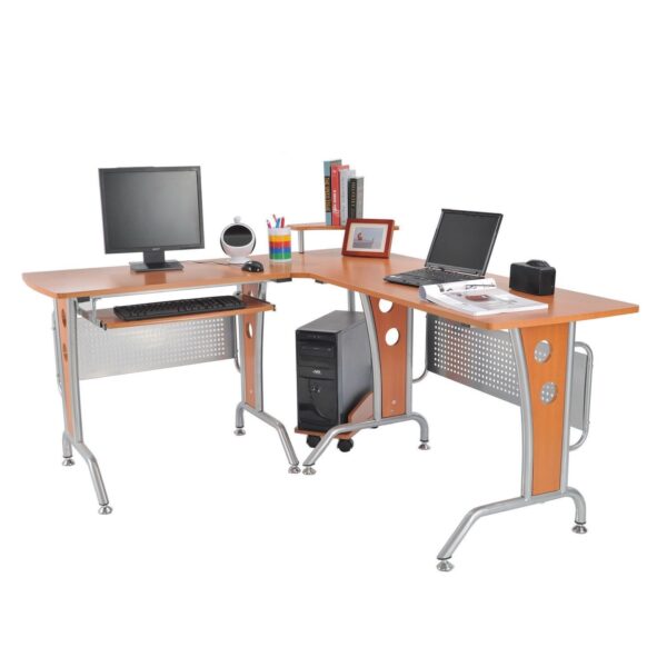 Techly Scrivania per Computer Angolare in Ciliegio - immagine 2