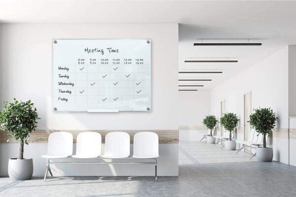 Techly Lavagna Magnetica in Vetro Bianco 88x120 cm - immagine 4