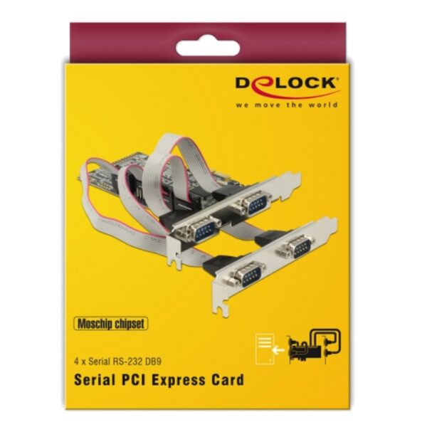 Delock Scheda PCI Express 4 Porte Seriali RS-232 - immagine 2
