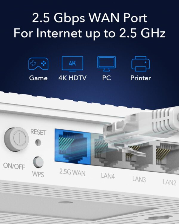 Cudy Mesh Router Wi-Fi 6 AX3000 Dual Band 2,5 Gbps WAN, WR3000H - immagine 2