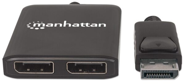 Manhattan Splitter Hub DisplayPort a 2 Monitor DisplayPort MST 4K@30Hz video UHD - immagine 3