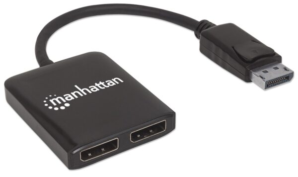 Manhattan Splitter Hub DisplayPort a 2 Monitor DisplayPort MST 4K@30Hz video UHD - immagine 4