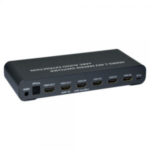 Techly Switch Matrix HDMI 4x2 8K con Estrattore Audio Esterno
