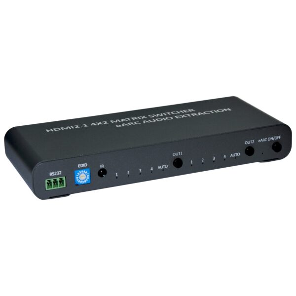 Techly Switch Matrix HDMI 4x2 8K con Estrattore Audio Esterno - immagine 6