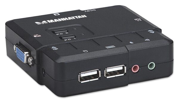 Manhattan KVM Switch 2 Porte USB/Audio Nero - immagine 3