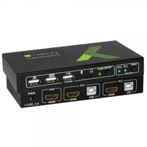 Techly KVM switch 2x1 con USB e HDMI 4K
