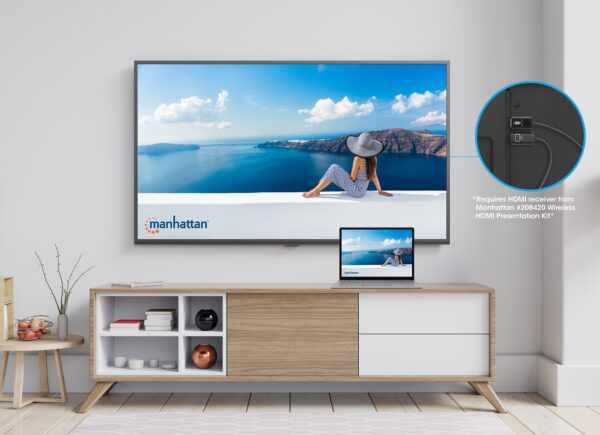 Manhattan Adattatore Wireless HDMI 1080p con Trasmettitore HDMI per IDATA USBC-1080WL - immagine 7