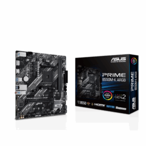 ASUS MB AMD B550 GAMING, PRIME B550M-K ARGB, AM4 2DDR4, DP/HDMI, GLAN, DUAL M2, MATX, RGB, 90MB1GC0-