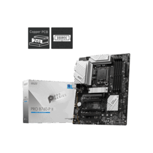 MSI MB PRO B760-P II,B760,LGA1700,4DDR5,5PCI-EX16,2M.2,4SATA3,1USB3.2 GEN2,7USB3.2 GEN1,6USB2.0