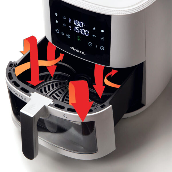 Ariete Friggitrice ad aria 9L con vetro Bianco - immagine 5